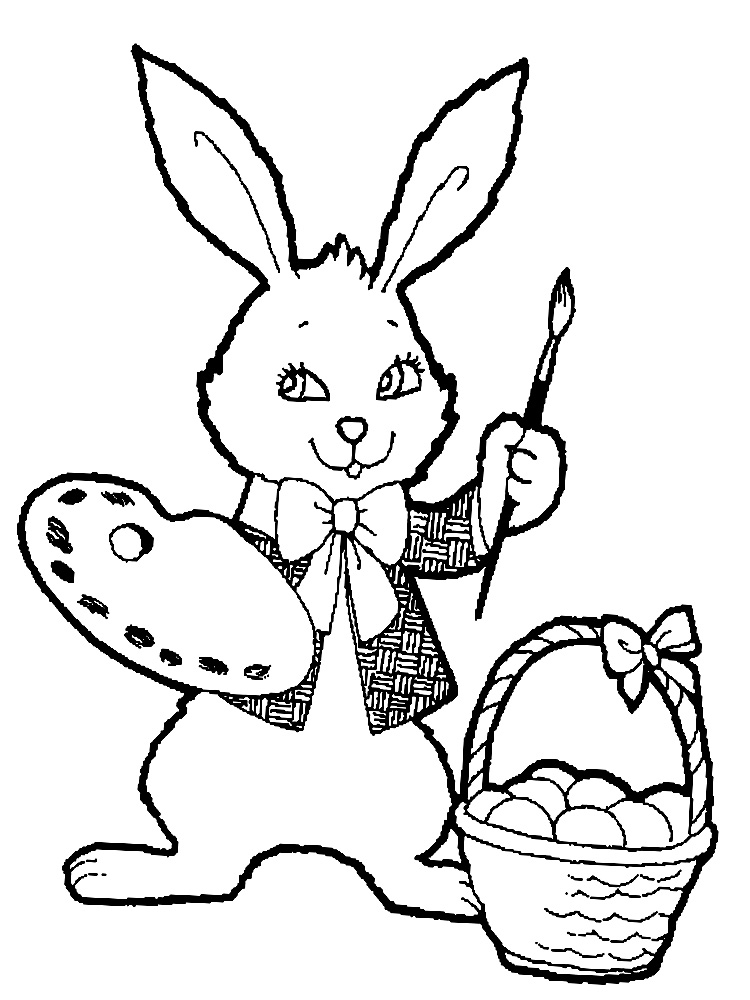 Conejos - dibujos infantiles para colorear