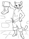 Dibujos para colorear - El gato con botas