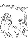 Dibujos animados para colorear - El rey leon, para niños pequeños