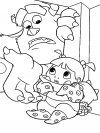 Monsters Inc - dibujos infantiles para colorear, para niños y niñas