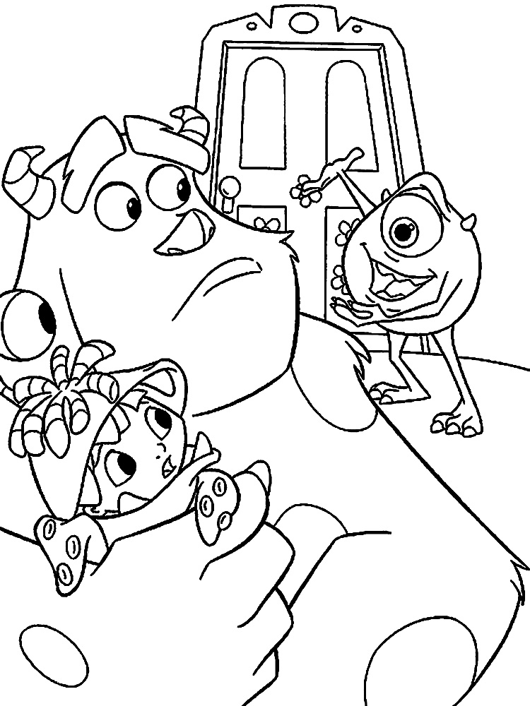 Dibujos Para Colorear Monsters Inc Para Un Desarrollo Infantil En