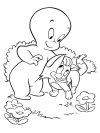 Dibujos para colorear - Casper, para un desarrollo infantil, en conjunto