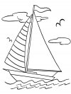 Útiles dibujos para colorear - buque, para chiquitines creativos