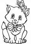 Dibujos animados para colorear - Gato, para niños pequeños