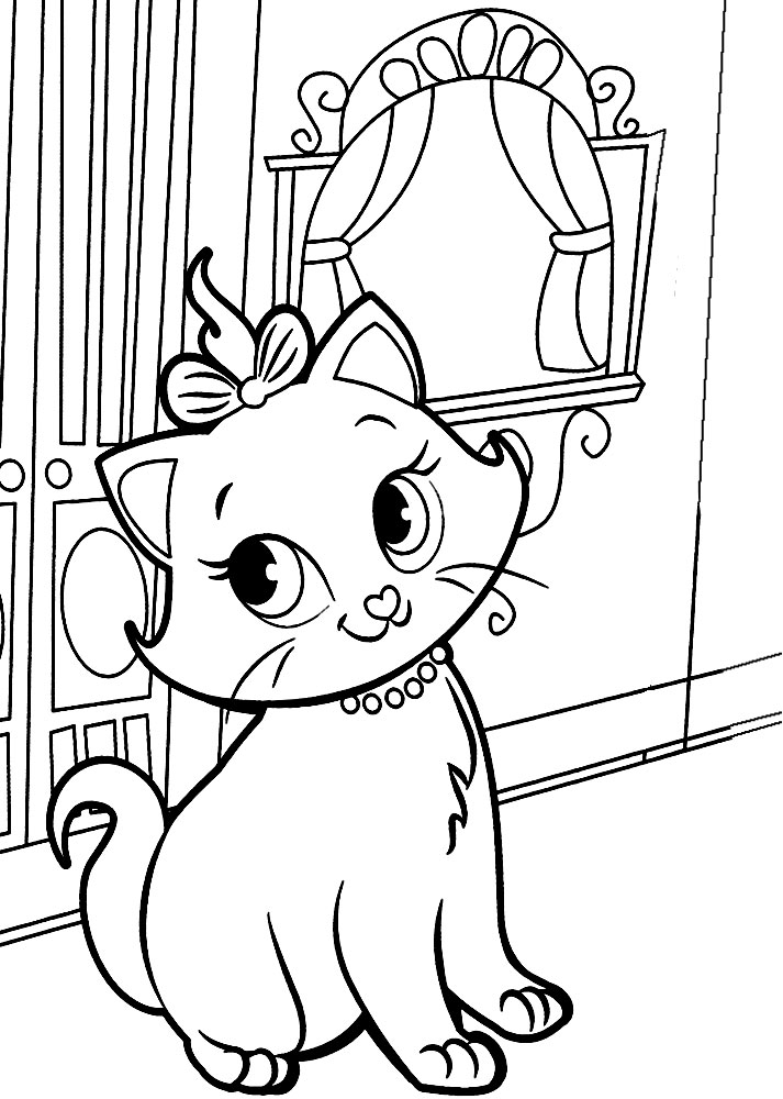 gato - dibujos infantiles para colorear, para niños y niñas