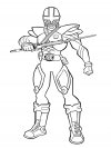 Dibujos para colorear - Power Rangers, para desarrollar la generación menor