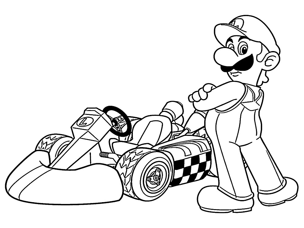 Mario para colorear 🍘 