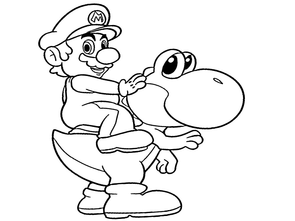 Dibujos para colorear - Mario, para niñas y niños