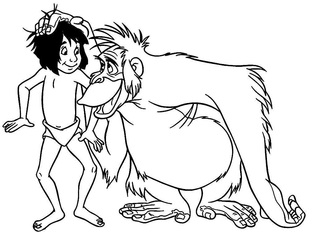Descargar dibujos para colorear - Mowgli