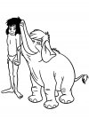 Mowgli - dibujos infantiles para colorear, para niños y niñas