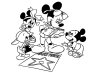 Dibujos infantiles para colorear - Mickey Mouse, para desarrollar movimientos musculares menudos