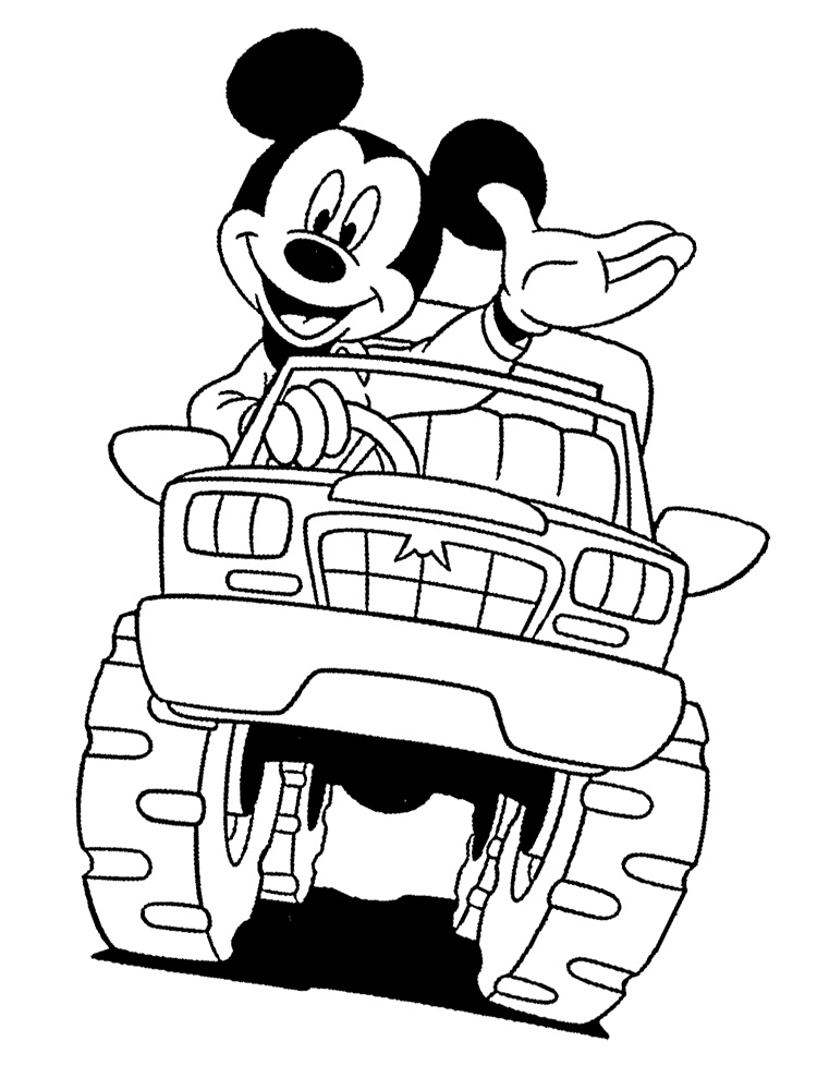 Mickey Mouse - dibujos animados infantiles, para colorear