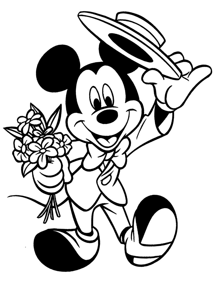 Imprimir gratis dibujos para colorear - Mickey Mouse