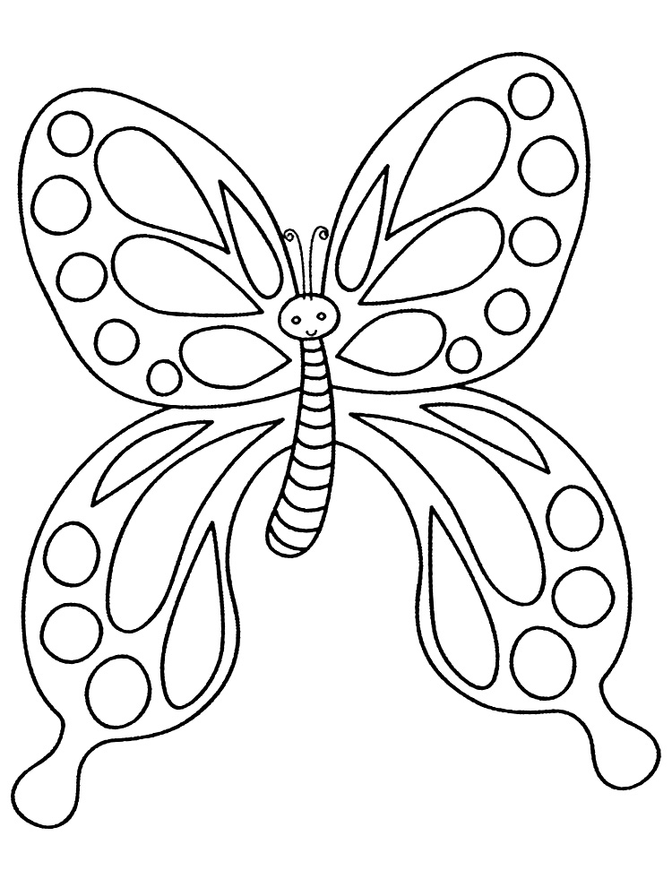 Dibujos para colorear - butterfly, para niñas y niños