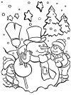 Navidad - dibujos animados infantiles, para colorear