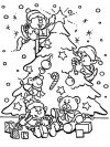 Dibujos infantiles para colorear - Navidad, para desarrollar movimientos musculares menudos