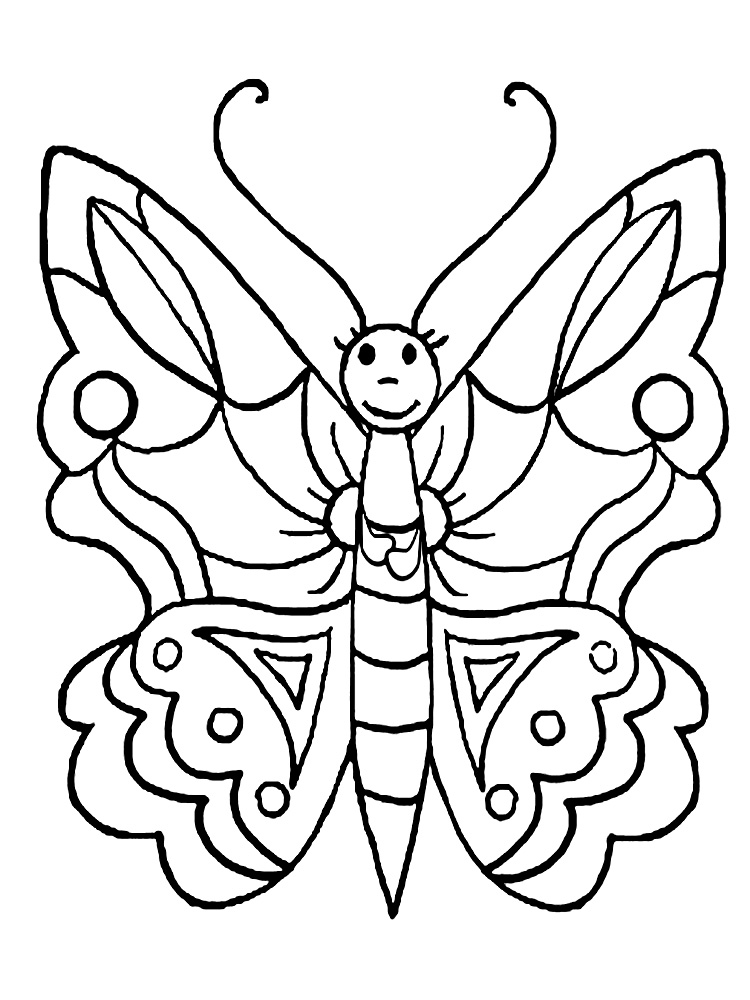 Dibujos para colorear - butterfly, imprimir gratis