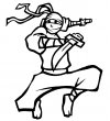 Imprimir gratis dibujos para colorear - ninja