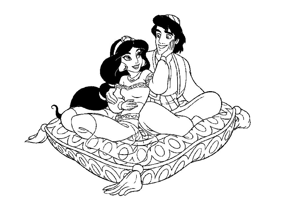 Dibujos para colorear - Princess Jasmine