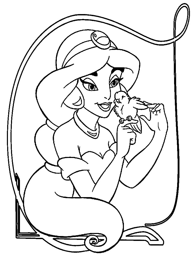 Princess Jasmine - descargar gratis dibujos para colorear