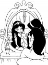 Dibujos animados para colorear - Princess Jasmine, para niños pequeños