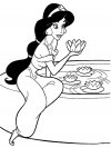 Dibujos para colorear - Princess Jasmine, imprimir gratis