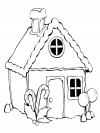 Algo útil para niñas y niños - dibujos para colorear - gingerbread House
