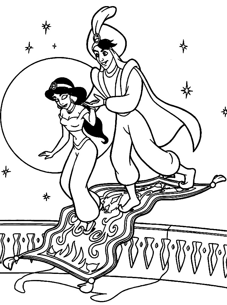 Dibujos para colorear - Aladdin