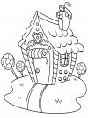 Gratuitos dibujos para colorear - gingerbread House, descargar e imprimir