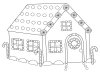 Dibujos para colorear - gingerbread House, para niños