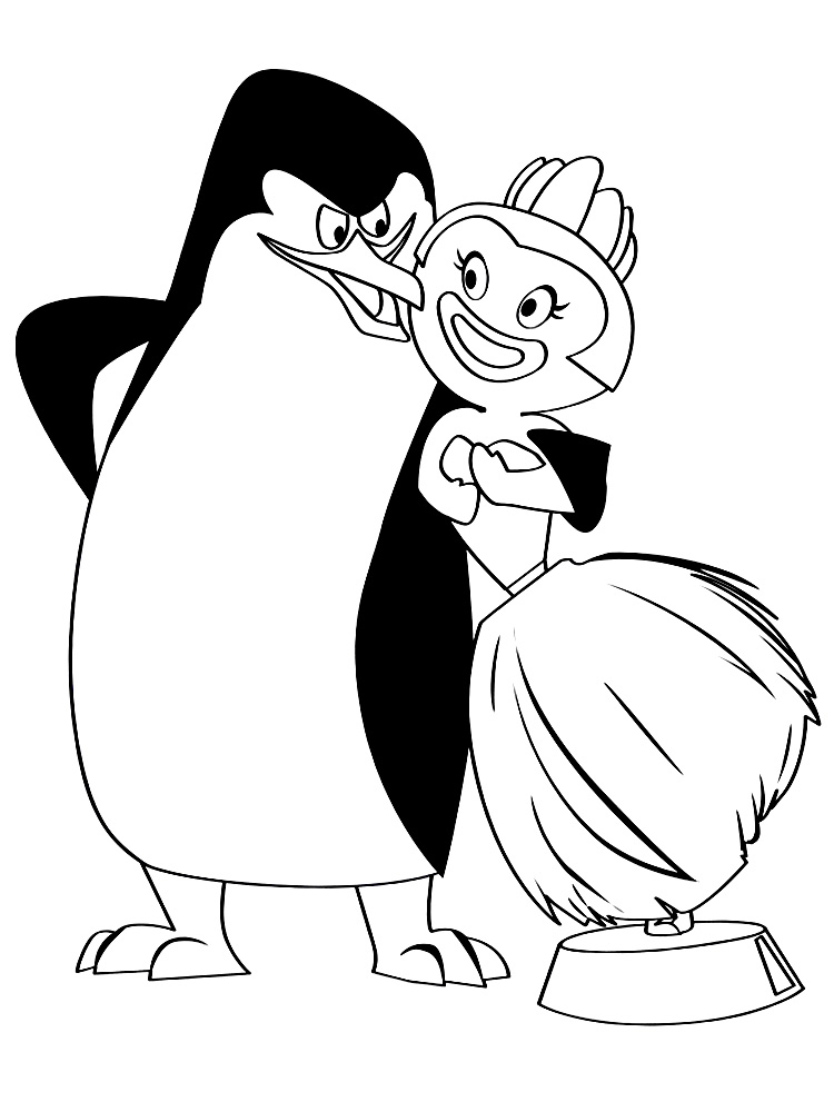 Algo útil para niñas y niños - dibujos para colorear - pinguinos