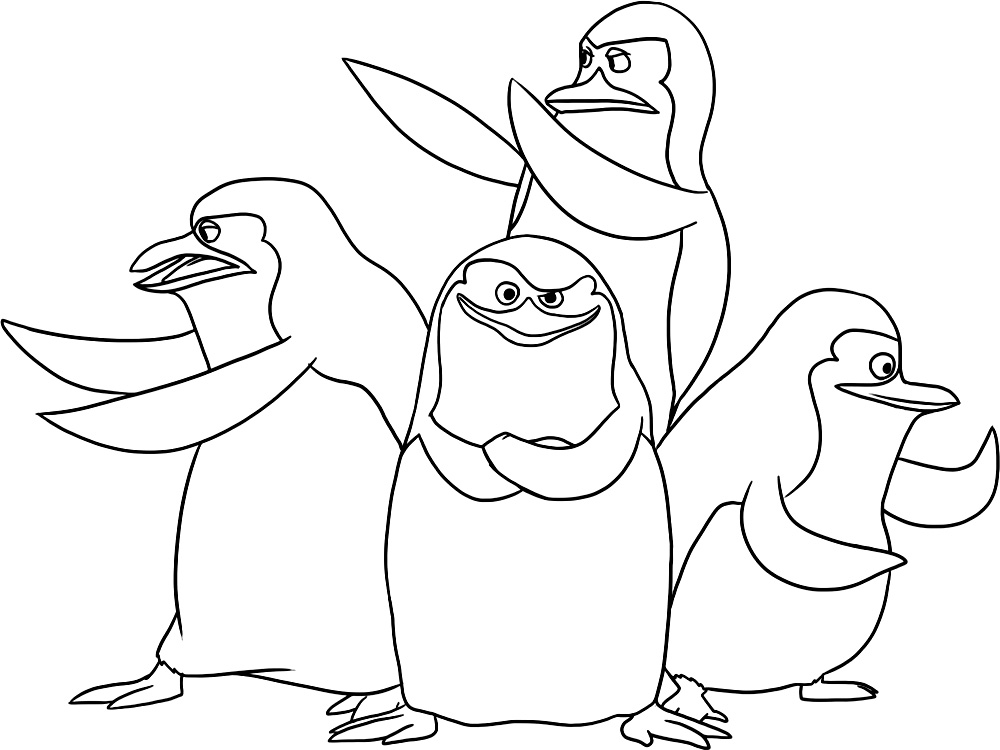 Descargar gratis dibujos para colorear - pinguinos