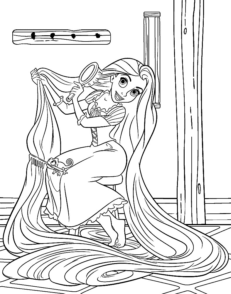 Dibujos para colorear - Rapunzel