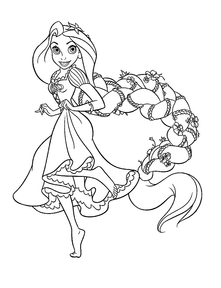 Rapunzel - dibujos infantiles para colorear