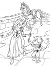 Dibujos para colorear - Rapunzel, para desarrollar la generación menor