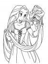 Dibujos para colorear - Rapunzel, imprimir gratis