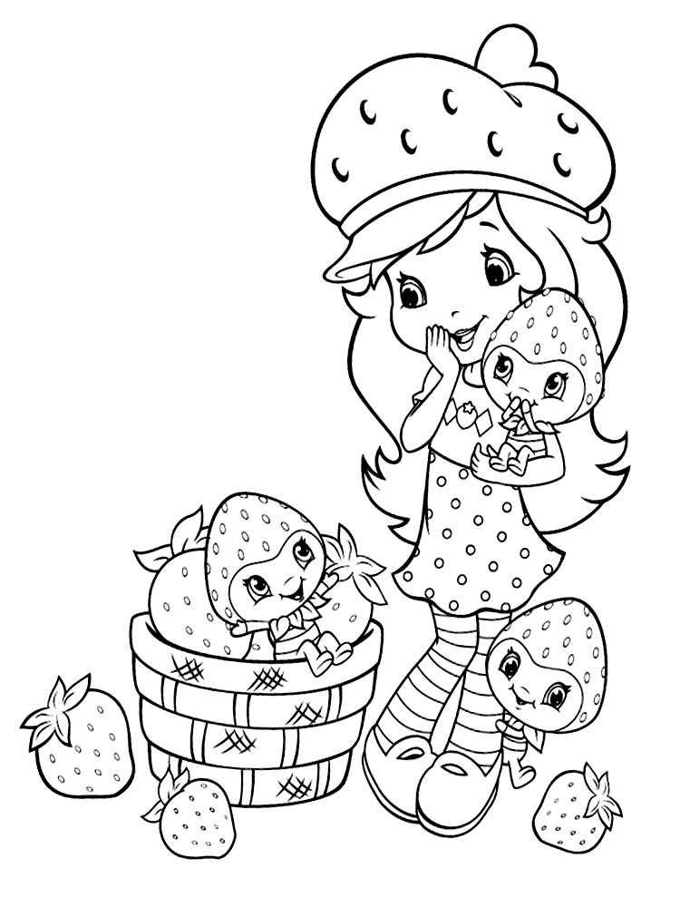 Gratuitos dibujos para colorear - Strawberry Shortcake, descargar e imprimir