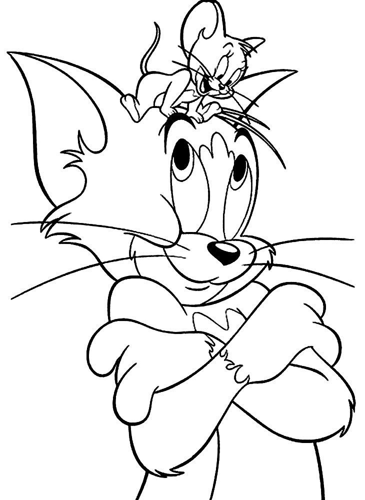 Dibujos para colorear - Tom y Jerry, para niñas y niños