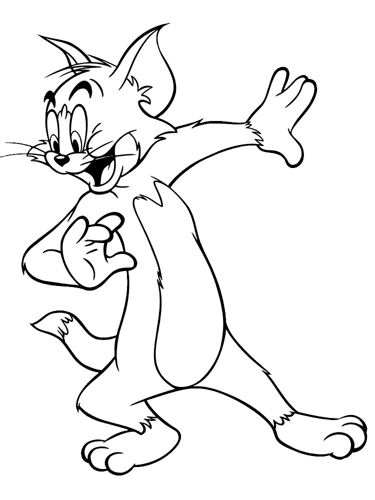 Útiles dibujos para colorear – Tom y Jerry, para chiquitines creativos