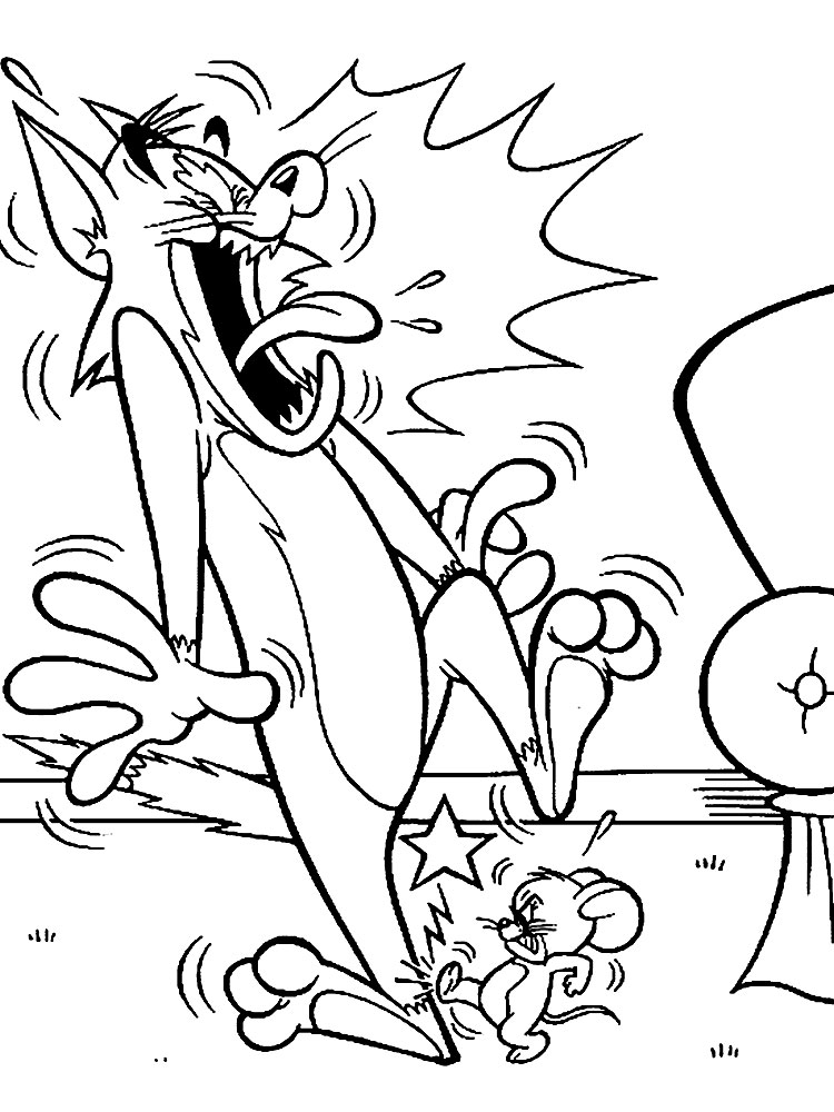 Descargue E Imprima Gratis Dibujos Para Colorear Tom Y Jerry