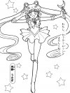 Dibujos para colorear - Sailor Moon, para desarrollar la generación menor