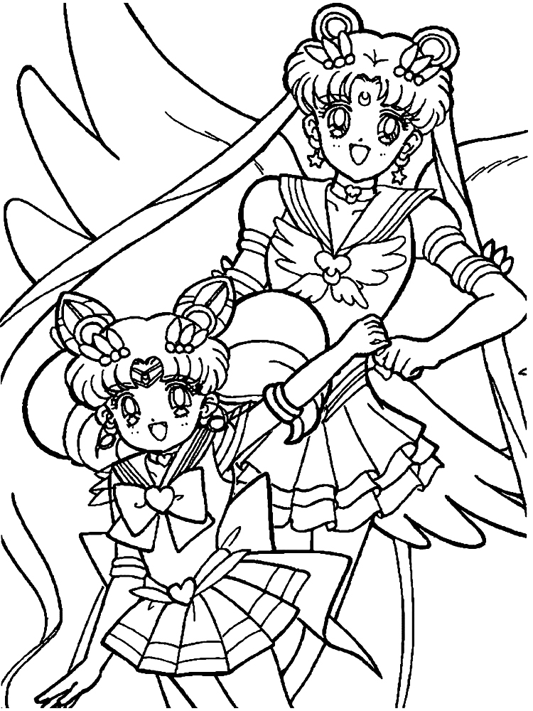 Dibujos para colorear - Sailor Moon, imprimir gratis