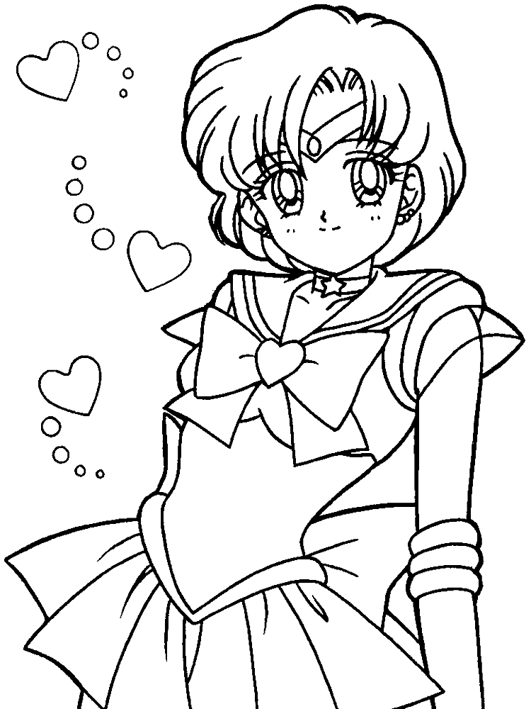 Dibujos para colorear - Sailor Moon, para niñas y niños