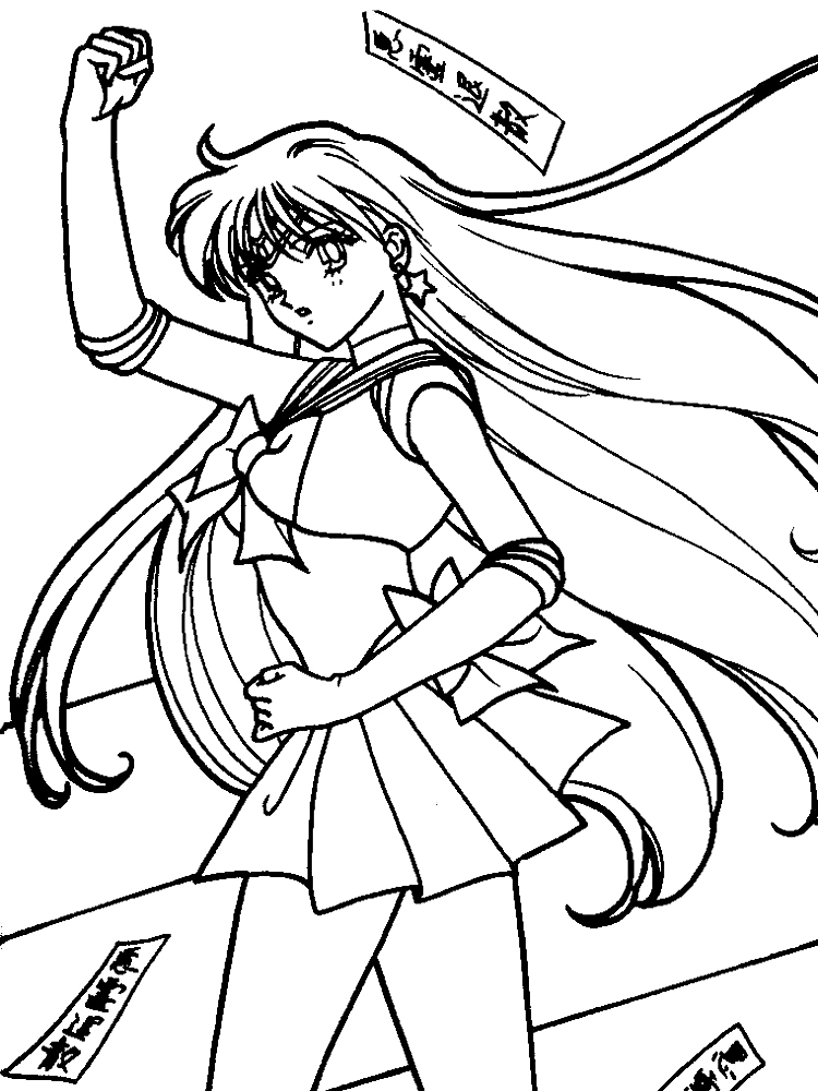 Descargar gratis dibujos para colorear - Sailor Moon