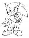 Dibujos para colorear - Sonic, para desarrollar la generación menor