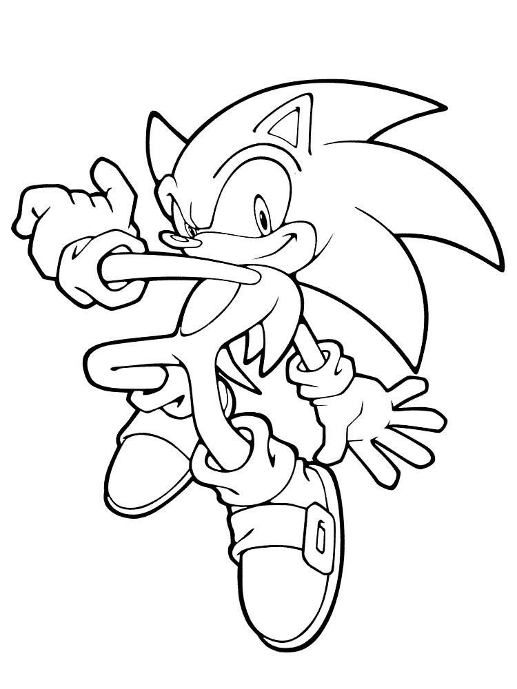 Sonic - descargar gratis dibujos para colorear