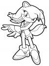 Dibujos infantiles para colorear - Sonic, para desarrollar movimientos musculares menudos