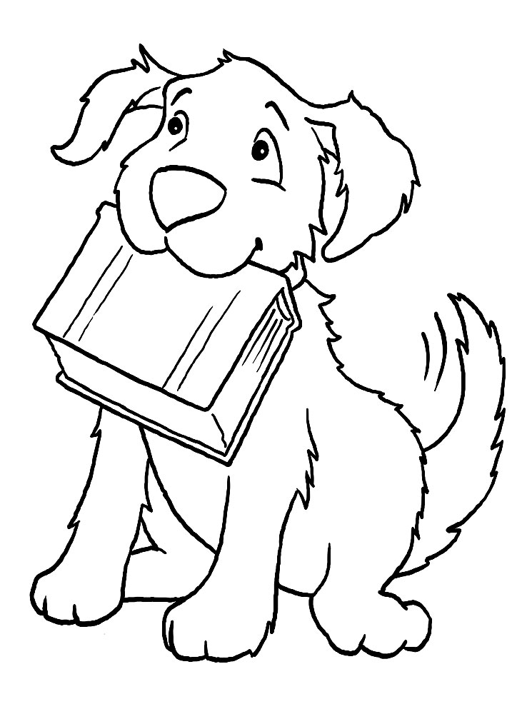 Dibujos para colorear - perros, para niños