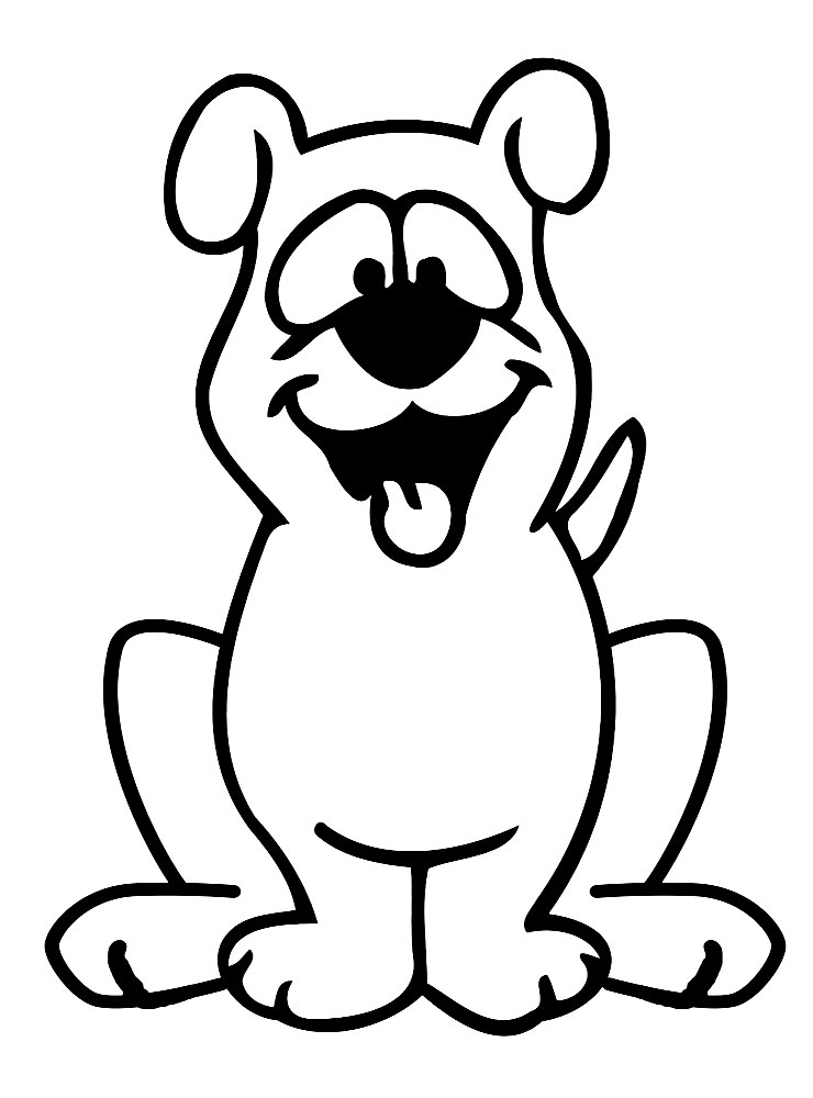 Perros – dibujos animados infantiles, para colorear