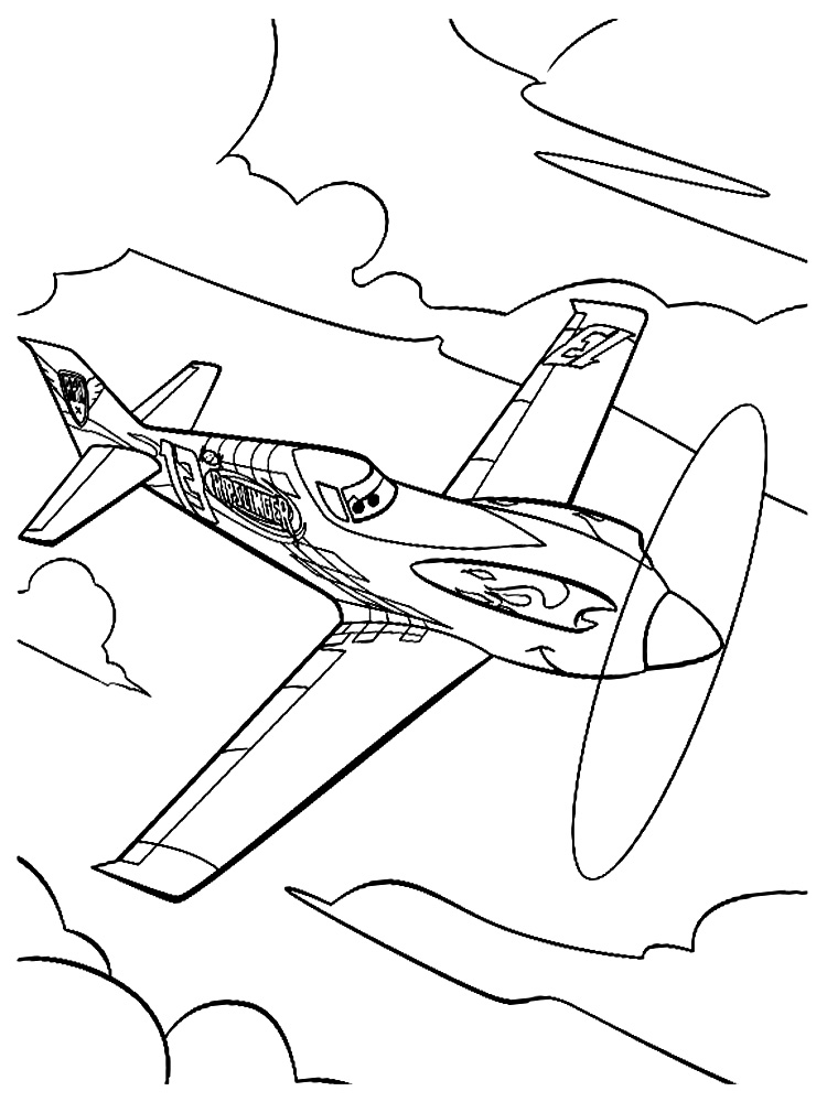 Aviones - dibujos infantiles para colorear